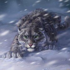 Схема вышивки «Рысь»