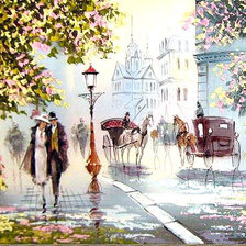 Схема вышивки «город»