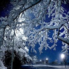 Схема вышивки «Зимний вечер»