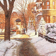 Схема вышивки «город»