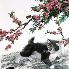 Схема вышивки «Ветка сакуры»