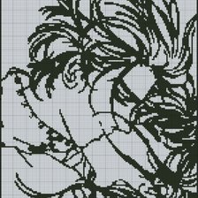 Схема вышивки «поцелуй монохром»