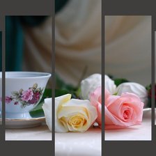 Схема вышивки «модульная картина "Розы"»