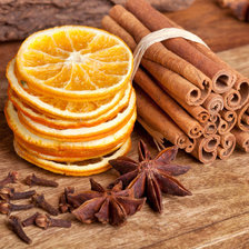 Схема вышивки «Корица с апельсинами»