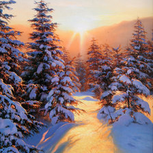 Схема вышивки «зимний рассвет»