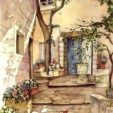 Схема вышивки «Южный дворик»