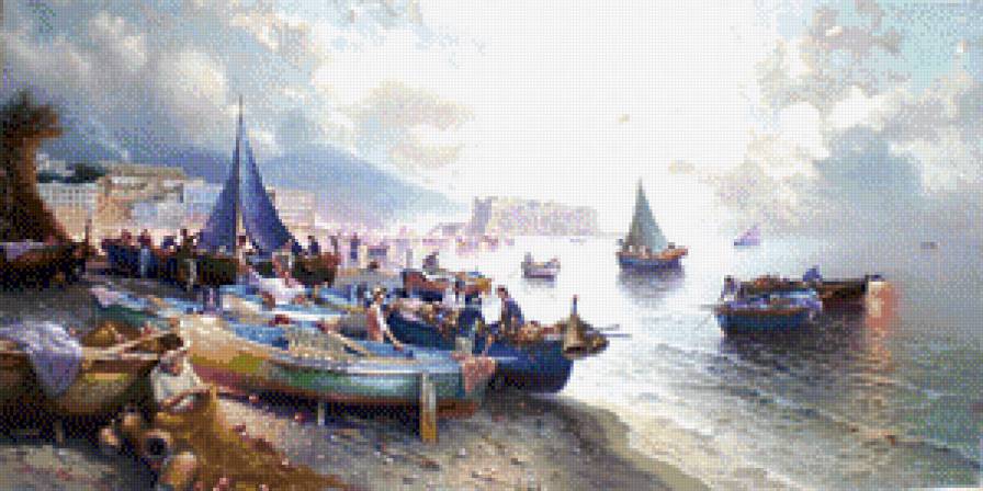 Рыбаки - рыбаки, красота, лодки, море - предпросмотр