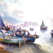 Схема вышивки «Рыбаки»