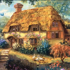 Схема вышивки «Домик»