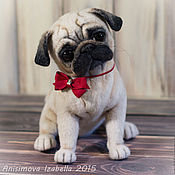 Схема вышивки «мопс»