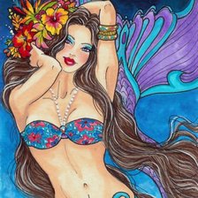 Схема вышивки «русалка»