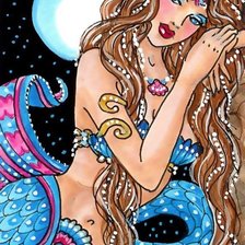 Схема вышивки «русалка»