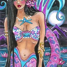 Схема вышивки «русалка»