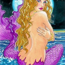 Схема вышивки «русалка»