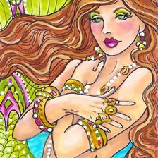 Схема вышивки «русалка»