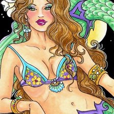 Схема вышивки «русалка»