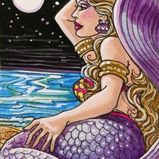 Схема вышивки «русалка»
