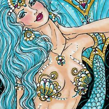 Схема вышивки «русалка»