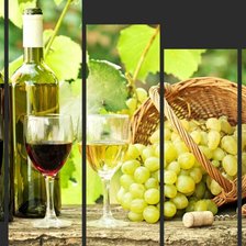 Схема вышивки «вино и виноград»