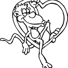 Схема вышивки «обезьянка»