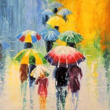 Схема вышивки «под дождем»