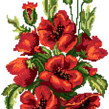 Схема вышивки «маки»