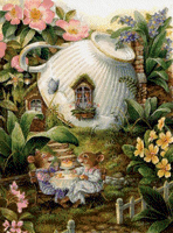 чаепитие - зайки, лето - предпросмотр