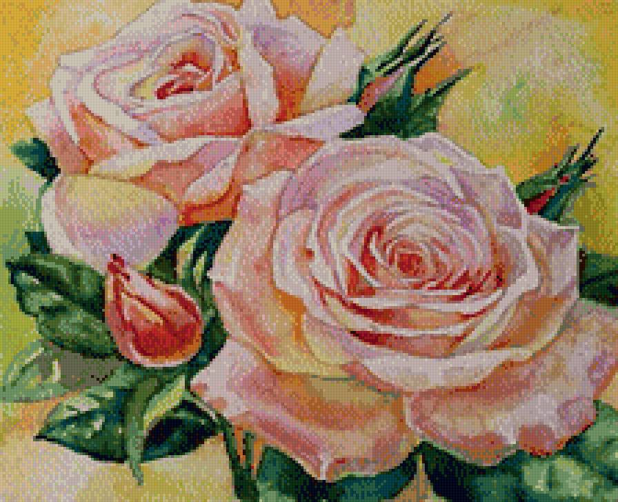 цветы надежды - искусство, цветы, картина, живопись - предпросмотр