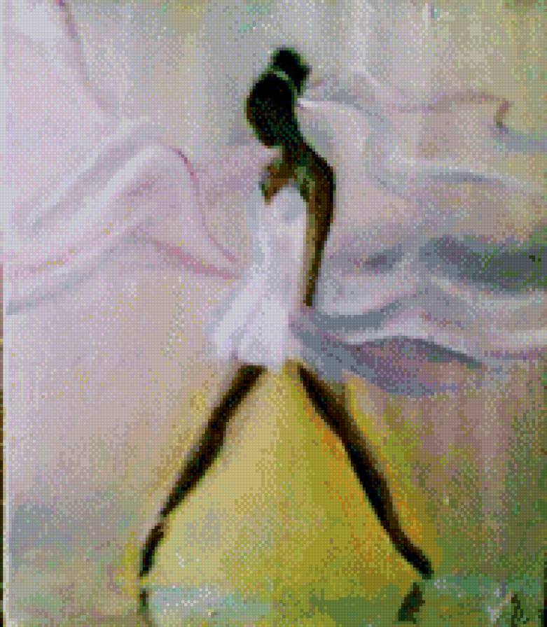 балеринка - искусство, живопись, картина, девушка - предпросмотр