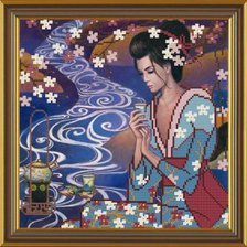 Схема вышивки «японка»