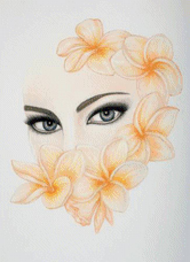 Взгляд.Цветы плюмерии. - картина, живопись, искусство, разное - предпросмотр