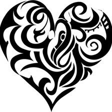 Схема вышивки «сердце»