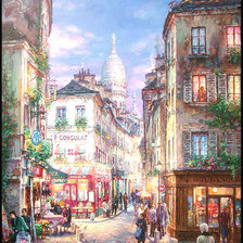 Схема вышивки «город»