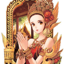 Схема вышивки «Девушка шаман»