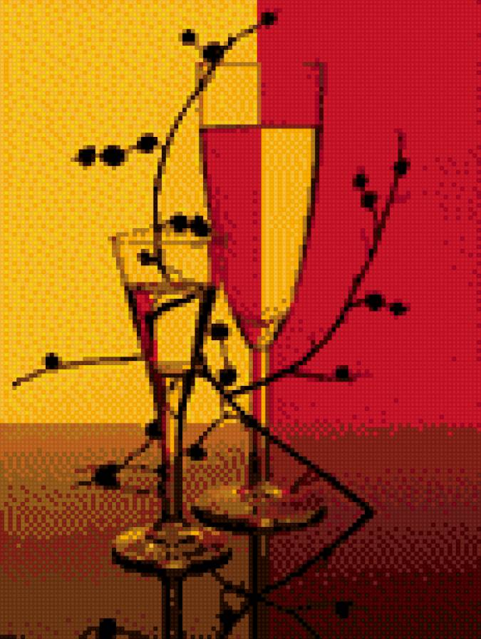 Натюрморт для мамы - бокалы, натюрморт - предпросмотр