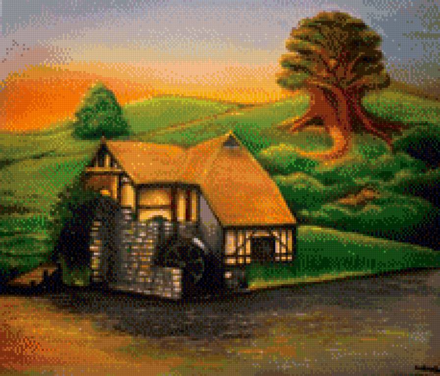 сказочная долина - искусство, картина, пейзаж, живопись - предпросмотр