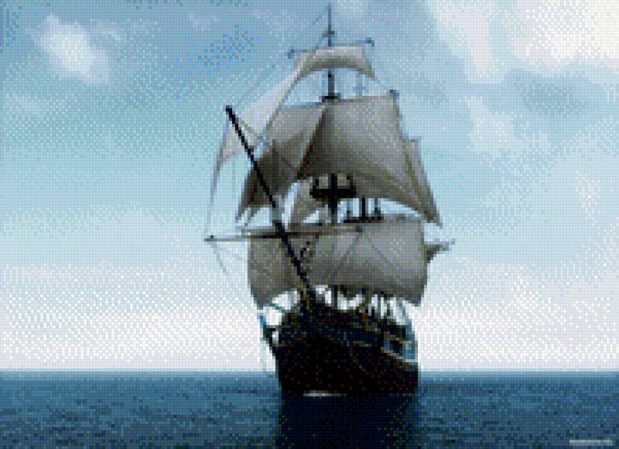 парусник - море, парусник - предпросмотр