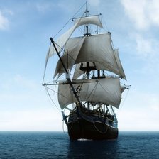 Схема вышивки «парусник»