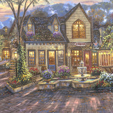 Схема вышивки «Дворик»