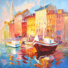 Схема вышивки «Набережная»