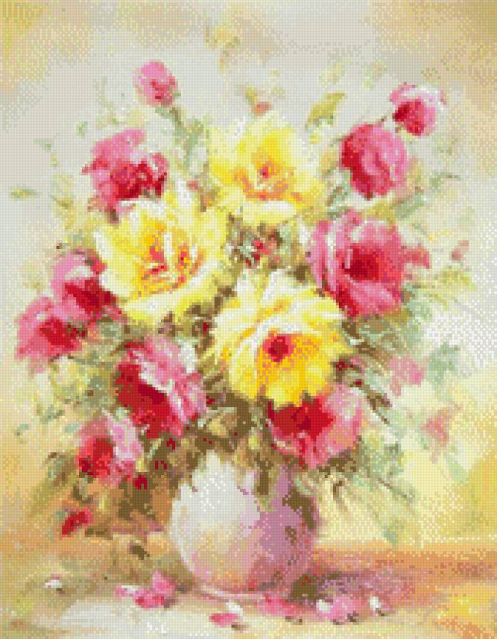 Букет - картина, живопись, искусство, цветы - предпросмотр