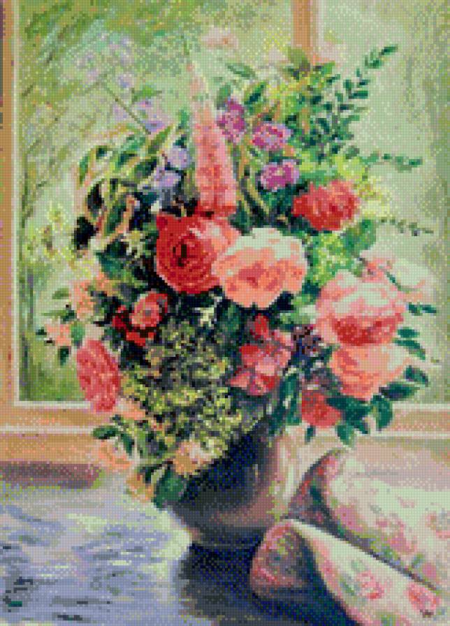 Летний букет - картина, живопись, искусство, цветы - предпросмотр