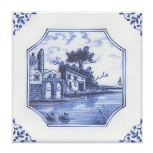 Схема вышивки «пейзаж в голубом»