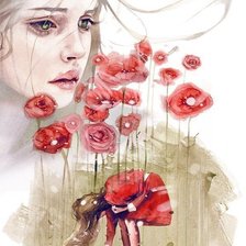 Схема вышивки «Маки»