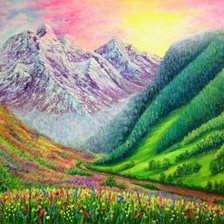 Схема вышивки «Долина цветов в Индии»