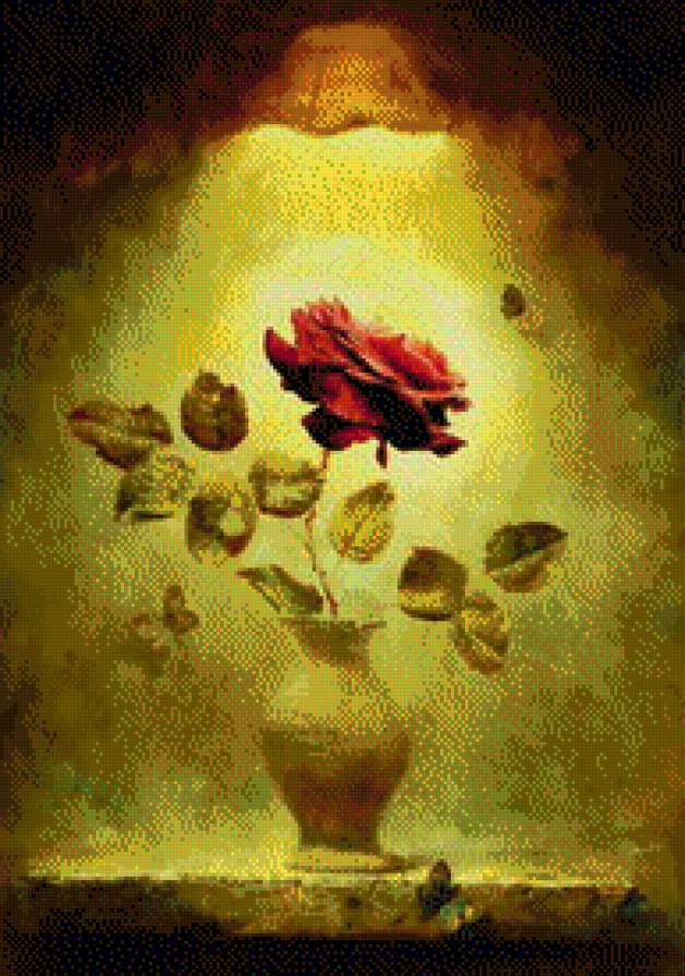 роза под лампой - предпросмотр