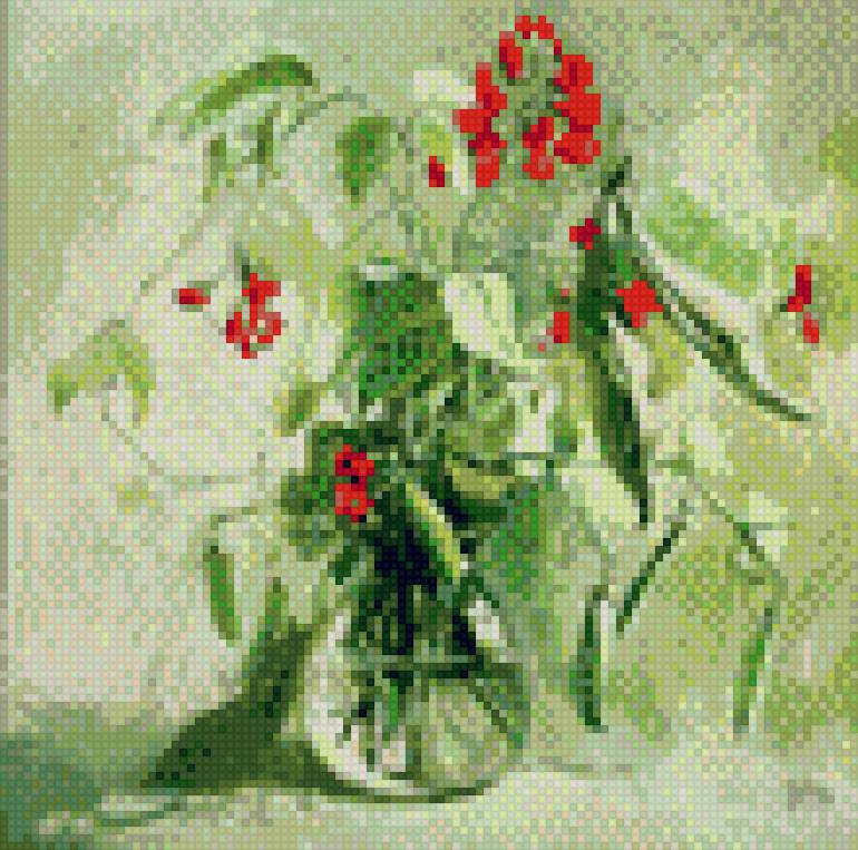 Цветной горошек в вазе - букет, картина павловой, цветы, полевые цветы, ваза - предпросмотр