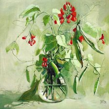 Схема вышивки «Цветной горошек в вазе»