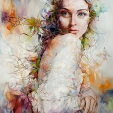 Схема вышивки «дева»