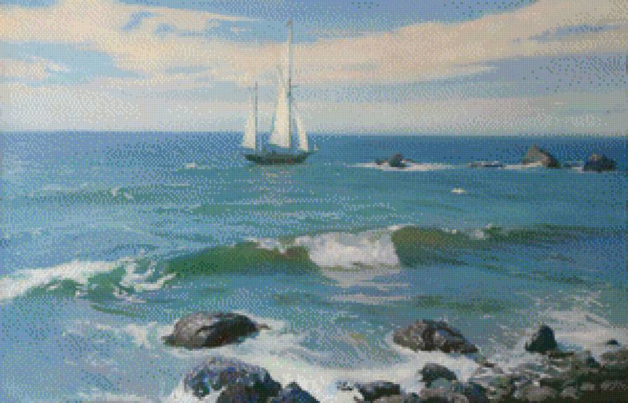 Море - вода, парусник, море, красота - предпросмотр